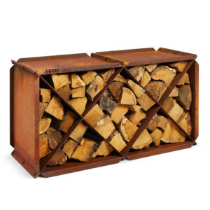 Bloxx Logstore - Un-Rusted CorTen Steel