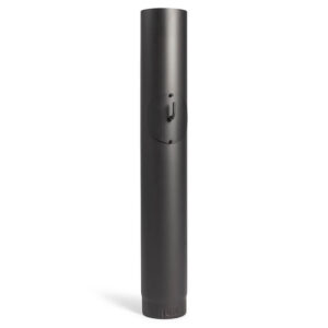 6" 1m Flue Pipe With Control - Black Painted Stainless Steel