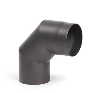 6" 90° Flue Pipe Bend - Black Painted Stainless Steel