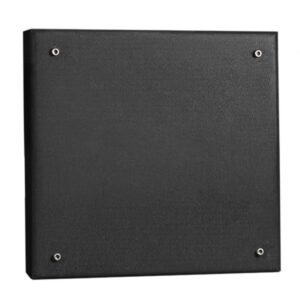 Quaruba L Solid Side Panel - Black Painted Stainless Steel
