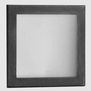 Quaruba L Glazed Side Panel - Black Painted Stainless Steel