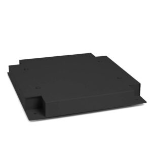 Quaruba Mobile Platform Base - Black Painted Stainless Steel