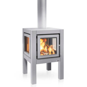 Quaruba L - Stainless Steel (Silver), 4-Glass Windows