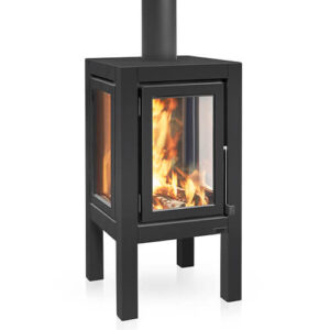 Quaruba XXL - Black Painted Stainless Steel, 4-Glass Windows