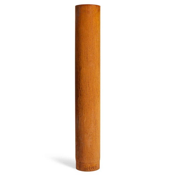 Rb73 rusted corten steel 100cm flue pipe extension
