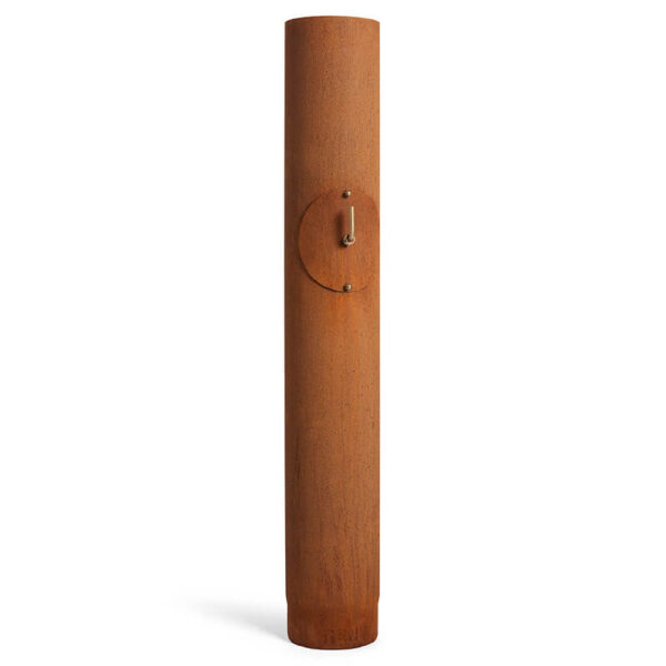 Rb73 rusted corten steel 100cm flue pipe extension with control value