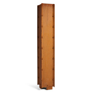 Square 1m Flue Pipe - Rusted CorTen Steel