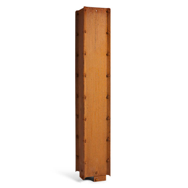 Rb73 rusted corten steel bijuga 100cm flue pipe