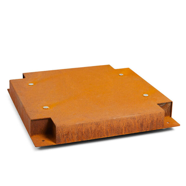 Rb73 rusted corten steel quaruba mobile base