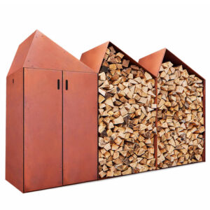Sheddak Logstore - 3 Units, 1 With Doors