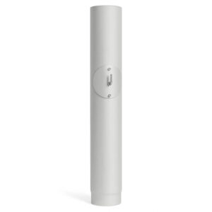 6" 1m Flue Pipe With Control - Stainless Steel (Silver)
