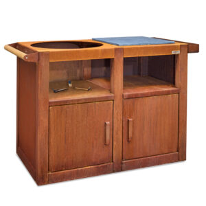 Kamado Trolley - Rusted CorTen Steel