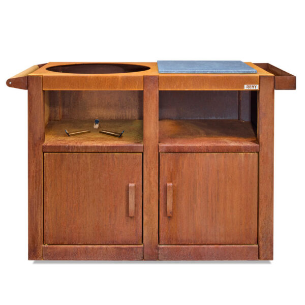 Rb73 bbquar kamado outdoor kitchen trolley 1b