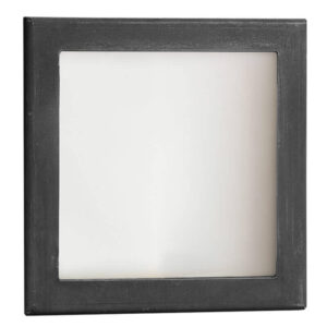 Quaruba L Glazed Side Panel - Black Painted Stainless Steel